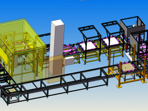 automobile skylight assembly line Model 3D