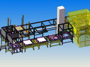 automobile skylight assembly line Model 3D