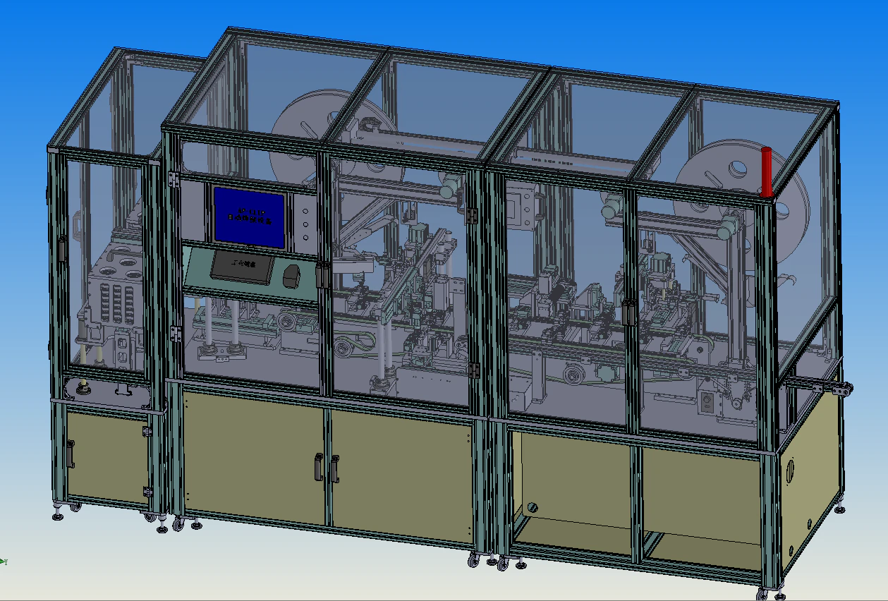 automatic cutting automatic feeding and assembly line 3D Model .c4d .max .obj .3ds .fbx .stl .blend
