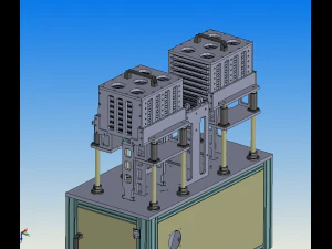 automatic cutting automatic feeding and assembly line 3D Model