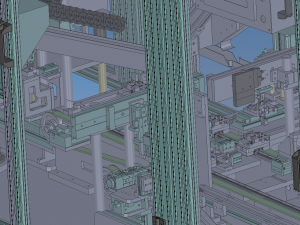 automatic cutting automatic feeding and assembly line 3D 모델