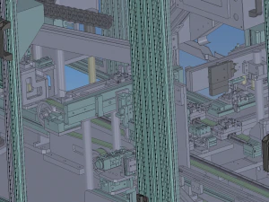 automatic cutting automatic feeding and assembly line 3D Model