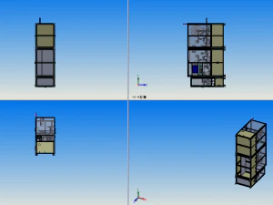 automatic cutting automatic feeding and assembly line 3D Model