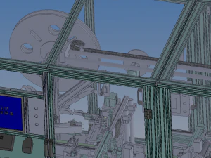 automatic cutting automatic feeding and assembly line 3D Model