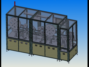 automatic cutting automatic feeding and assembly line 3D 모델