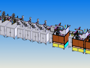 mobile phone charger automatic assembly line 3D Model