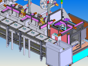 mobile phone charger automatic assembly line 3D Model