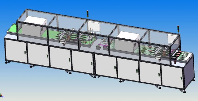 display automatic dispensing uv curing line 3D 모델 .c4d .max .obj .3ds .fbx .stl .blend 
