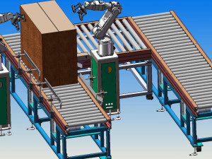 carton packaging inspection line robot inspection 3Dモデル