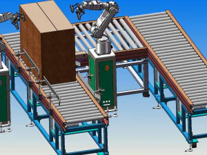 carton packaging inspection line robot inspection 3D Model