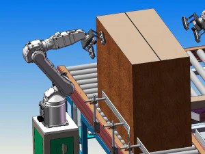 carton packaging inspection line robot inspection 3D Model