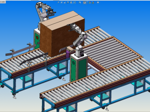carton packaging inspection line robot inspection 3Dモデル