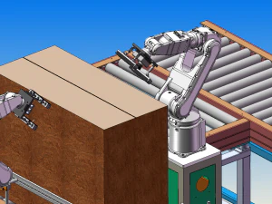 carton packaging inspection line robot inspection 3D Model