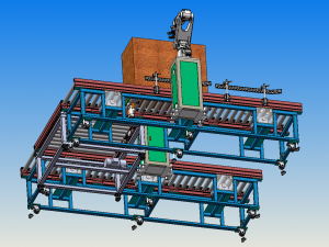 carton packaging inspection line robot inspection 3Dモデル