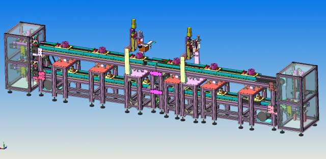 automatic assembly dispensing line 3D Model .c4d .max .obj .3ds .fbx .stl .blend 