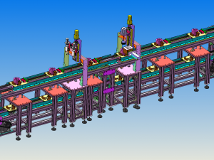 automatic assembly dispensing line 3D Model