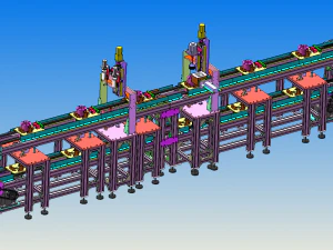 automatic assembly dispensing line 3D Model