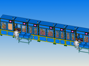 automatic bulb assembly line 3D Model