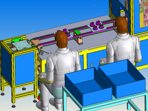 automatic bulb assembly line Modèle 3D
