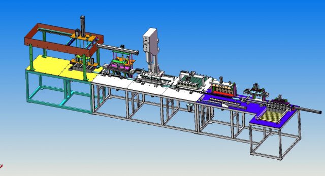 6v4 rear battery assembly line Modelo 3D .c4d .max .obj .3ds .fbx .stl .blend 