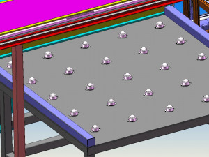 elevator sheet metal feeding and forming assembly line scheme Modelo 3D
