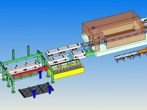 лінія виробництва бетонних шпал 3D Модель