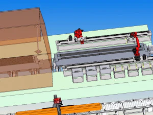 лінія виробництва бетонних шпал 3D Модель