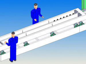 лінія виробництва бетонних шпал 3D Модель