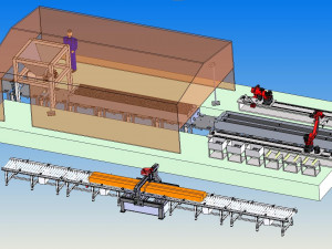 concrete sleeper production line Modelo 3D