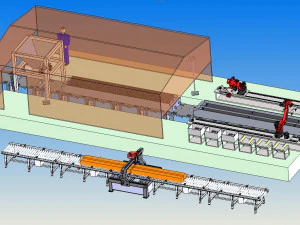 лінія виробництва бетонних шпал 3D Модель