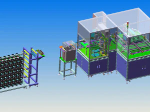 relay automatic assembly line 3D Model