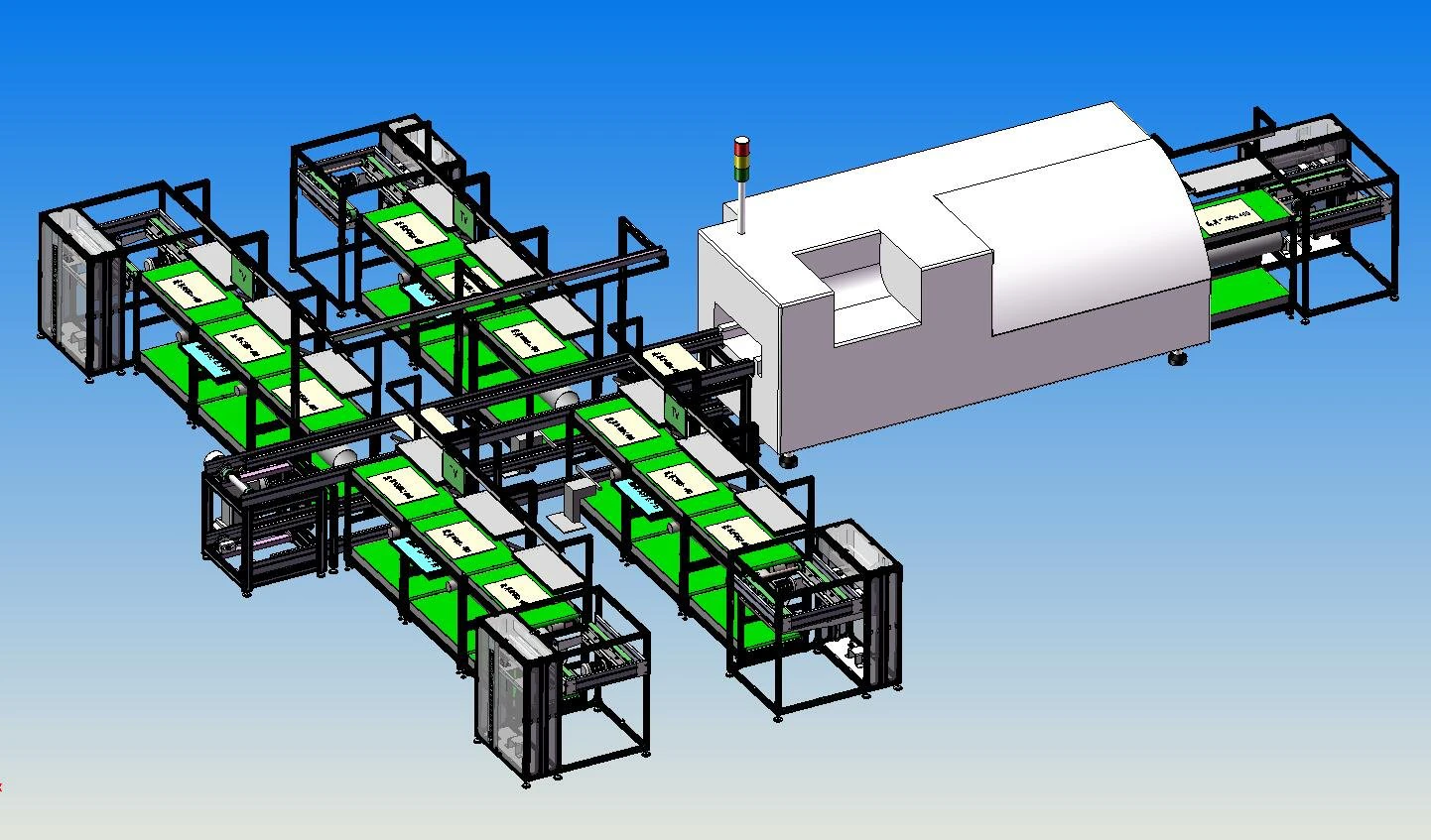the plug-in welding production line adopts the way of passing through the tin furnace to realize the 3D Model .c4d .max .obj .3ds .fbx .stl .blend 