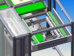 the plug-in welding production line adopts the way of passing through the tin furnace to realize the 3D Model