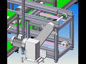 the plug-in welding production line adopts the way of passing through the tin furnace to realize the 3D Model