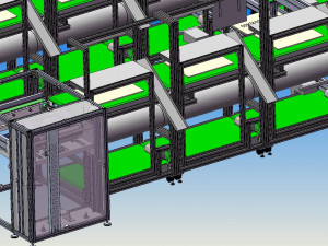 the plug-in welding production line adopts the way of passing through the tin furnace to realize the Model 3D
