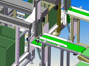 automatic packing line - packing sorting and stacking equipment line Modèle 3D