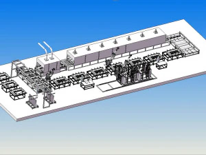da linha de produ&ccedil;&atilde;o de porta emu Modelo 3D