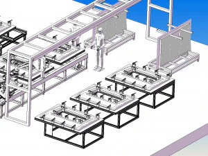 da linha de produ&ccedil;&atilde;o de porta emu Modelo 3D