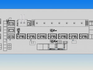 of emu door production line Model 3D