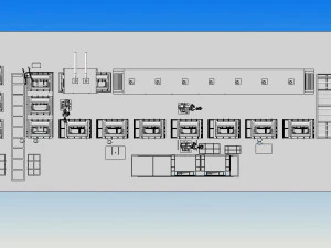 da linha de produ&ccedil;&atilde;o de porta emu Modelo 3D