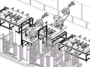 da linha de produ&ccedil;&atilde;o de porta emu Modelo 3D