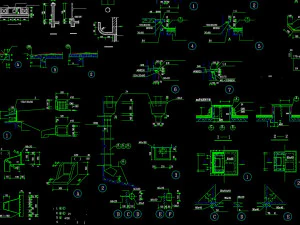 summary of detail drawing of civil construction node 3D Model