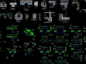 summary of detail drawing of civil construction node 3D Model