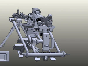 machinemg-34-com-lafette Modelo 3D