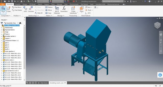 heavy plastic crusher 3D Model .c4d .max .obj .3ds .fbx .stl .blend 
