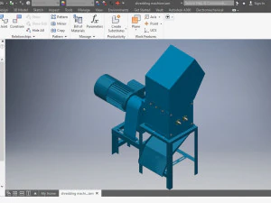 triturador de pl&aacute;stico pesado Modelo 3D