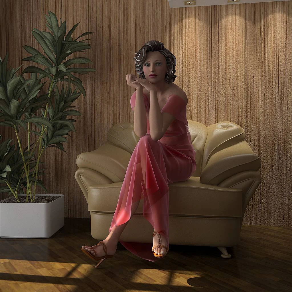 sexy lady 34 3D Model .c4d .max .obj .3ds .fbx .stl .blend 