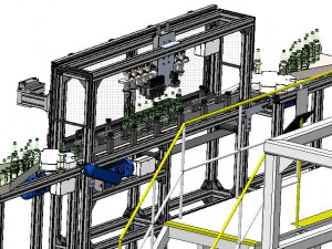 स्वचालित बियर भरने की मशीन फेस्टो बॉश 3D मॉडल