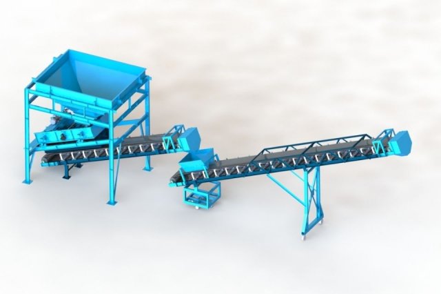 vibrating screen machine for concrete mixing plant Model 3D .c4d .max .obj .3ds .fbx .stl .blend 