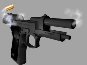 beretta 92f pistol Model 3D